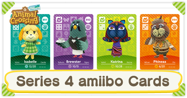 Nintendo Animal Crossing Amiibo Cards - Series 4