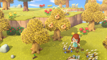 ACNH - Bell Trees during Boat Tour