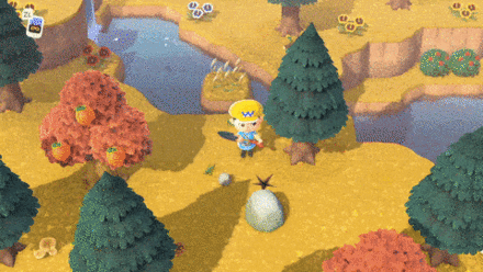 ACNH - Finding a Gyroid Fragment on a Mysterious Island