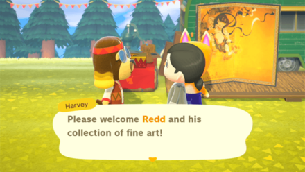 ACNH - Harv introducing Redd