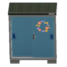 The Floral Wreath Sticker version of Storage Shed