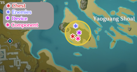 Genshin - Shadow of the Ancients Phase 1 Investigative Surveys - Yaoguang Shoal Locations