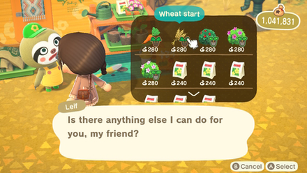 ACNH - Get Wheat Starts from Leif