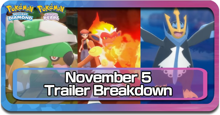 Pokemon BDSP November 5 Trailers