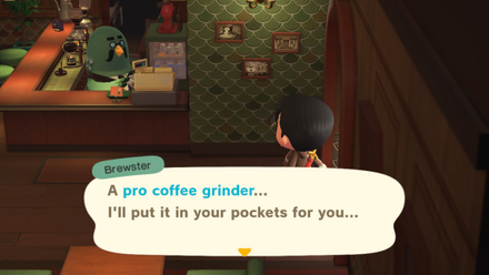ACNH - Brewster Pro Coffee Grinder
