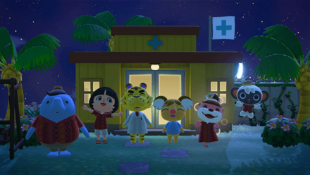 ACNH - Celebratory photo of the hospital