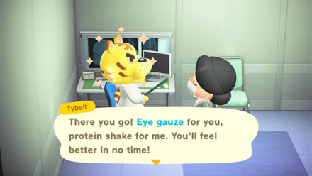 ACNH - Obtaining Eye Gauze from the Doctor