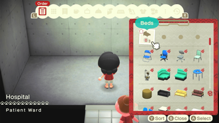 ACNH - Place Three Beds on the Patient Ward