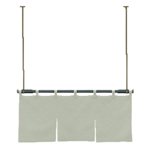 The Black version of Horizontal Split Curtains