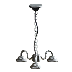 The Silver version of Round Light Fixture