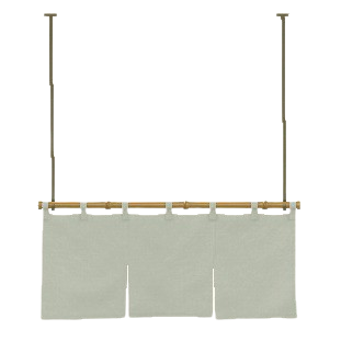 The Plain version of Horizontal Split Curtains