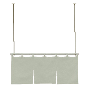 The White version of Horizontal Split Curtains