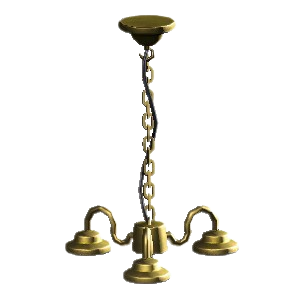 The Gold version of Round Light Fixture