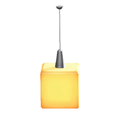 The Orange version of Hanging Cube Light