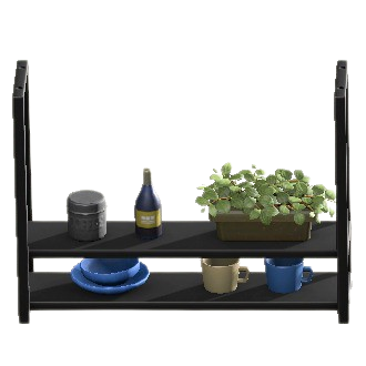 The Black version of Hanging Shelves