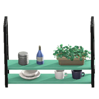 The Green version of Hanging Shelves
