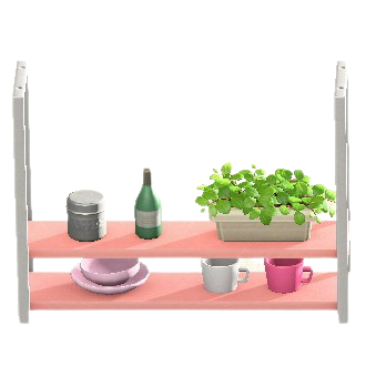 The Pink version of Hanging Shelves