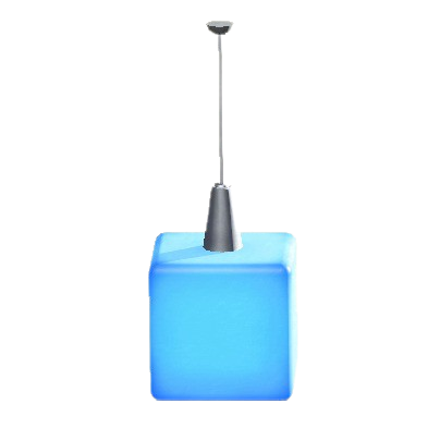The Blue version of Hanging Cube Light