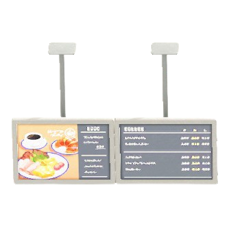 The White version of Dual Hanging Monitors