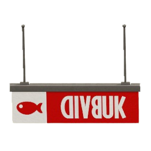 The Red version of Hanging Guide Sign