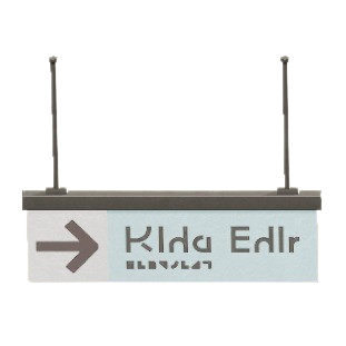 The Right Arrow version of Hanging Guide Sign