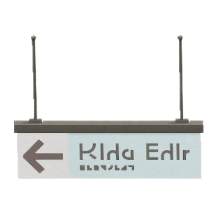 The Left Arrow version of Hanging Guide Sign