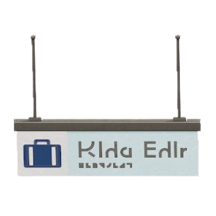 The Luggage version of Hanging Guide Sign