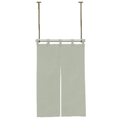 The White version of Vertical Split Curtains