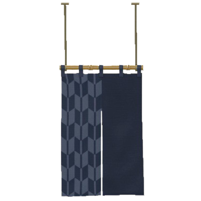 The Arrow Fletchings (Yagasuri) version of Vertical Split Curtains