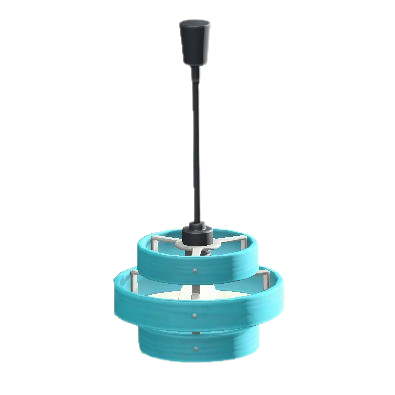 The Blue version of Wood-Shade Lamp