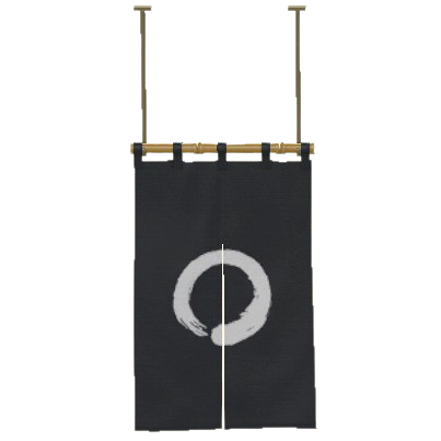 The Circle (Ensou) version of Vertical Split Curtains