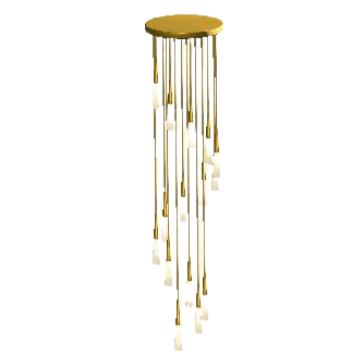 The Gold version of Spiral Chandelier