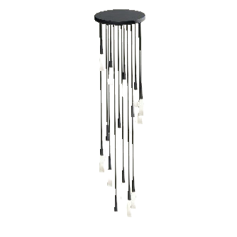 The Black version of Spiral Chandelier