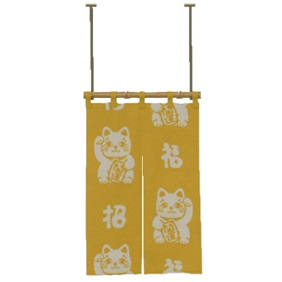 The Luckycats (Maneki-neko) version of Vertical Split Curtains