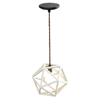 The White version of Wooden Pendant Light