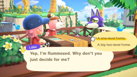 ACNH - Discussing two-story home with villager