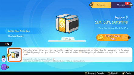Pokemon UNITe - Sun Sun Sunshine Prize Box.png