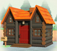 ACNH - Log Cabin Black Log Exterior