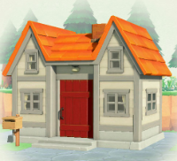 ACNH - Log Cabin Cream and Gray Panel Siding