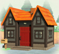 ACNH - Log Cabin Gray and Black Panel Siding