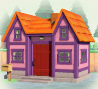 ACNH - Log Cabin Pink and Purple Panel Siding