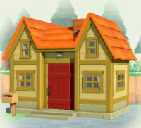 ACNH - Log Cabin Yellow and Ochre Panel Siding