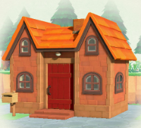 ACNH - Log Cabin Red Brick Exterior