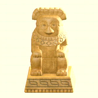 The Light Brown version of Glowing-Moss Statue