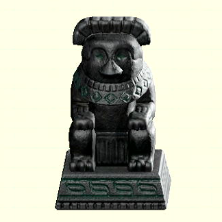 The Black version of Glowing-Moss Statue