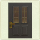 ACNH - Rectangular Black Vertical Panes Door
