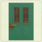 ACNH - Rectangular Cyan Vertical Panes Door