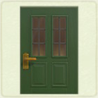 ACNH - Rectangular Green Vertical Panes Door