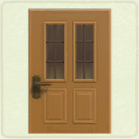 ACNH - Rectangular Maple Vertical Panes Door
