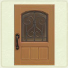 ACNH - Rectangular Maple Iron Grill Door